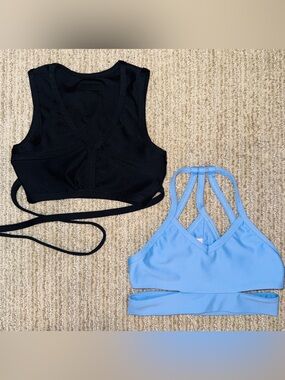 Five The Label- Girls Crop top Black and Light Blue dance wear, selling as a set